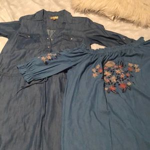 I have these two jean dresses